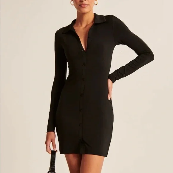 Abercrombie & Fitch | Dresses | Abercrombie Long Sleeve Slinky Knit Dress |  Poshmark